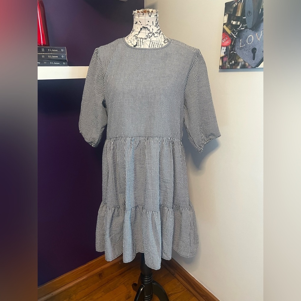 Anniewear New York Gingham Print Dress NWT